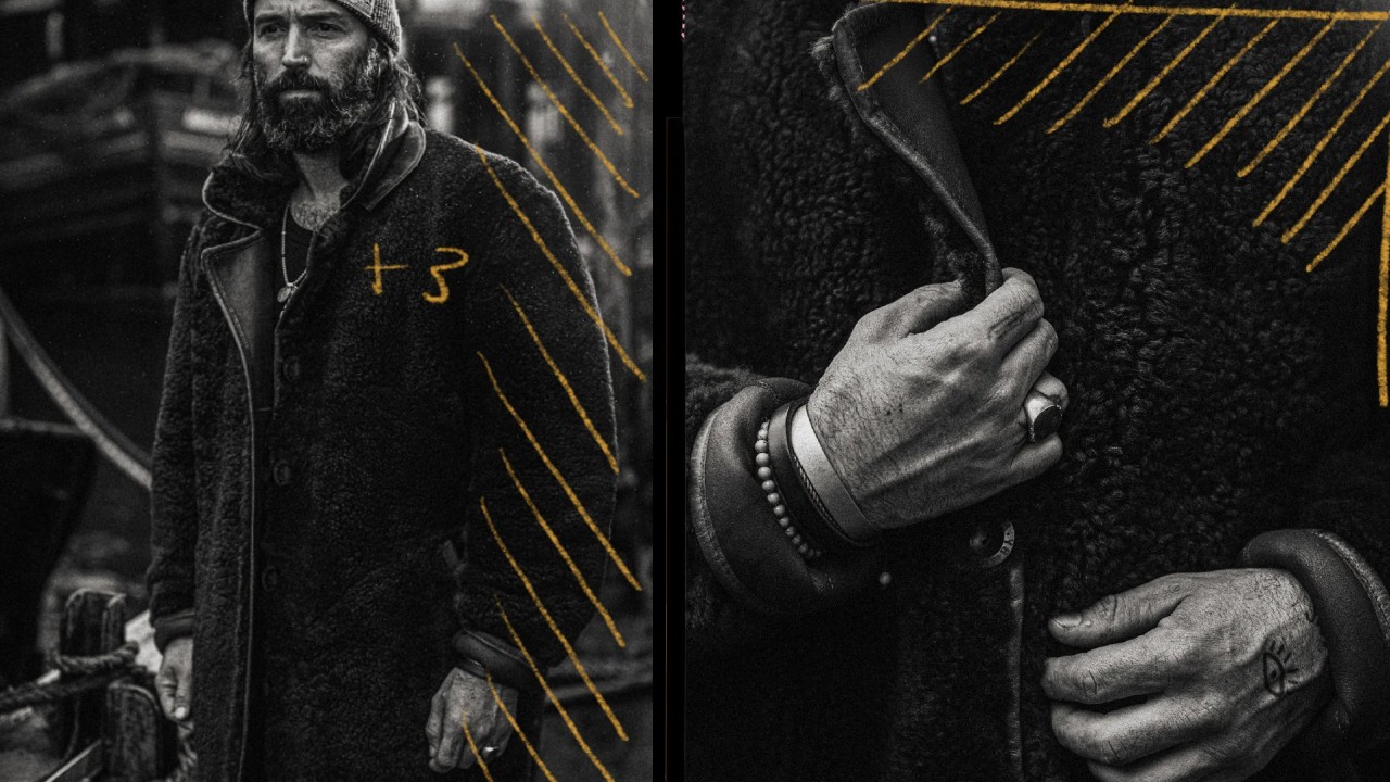 Taming the Wild Frontier: The Magnificently Crafted ROGUE by &SONS Jeremiah Reversible Shearling Coat